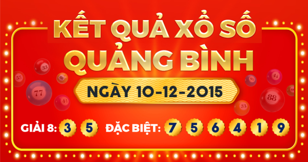 Kết quả xổ số Quảng Bình ngày 10/12/2015