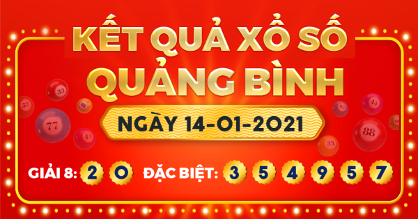 Kết quả xổ số Quảng Bình ngày 14/1/2021