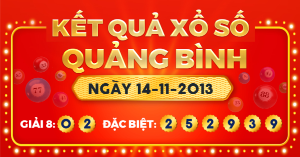 Kết quả xổ số Quảng Bình ngày 14/11/2013