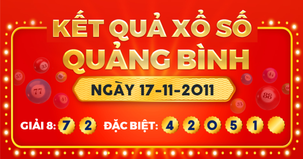 Kết quả xổ số Quảng Bình ngày 17/11/2011