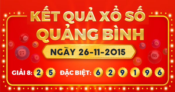 Kết quả xổ số Quảng Bình ngày 26/11/2015