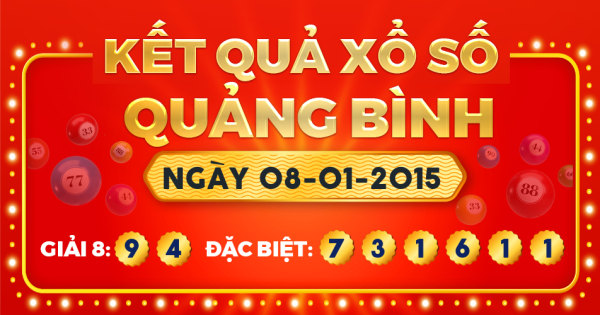 Kết quả xổ số Quảng Bình ngày 8/1/2015